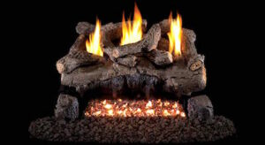 Gas log fireplace