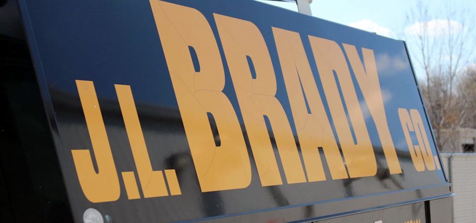 JL Brady Company HVAC truck logo