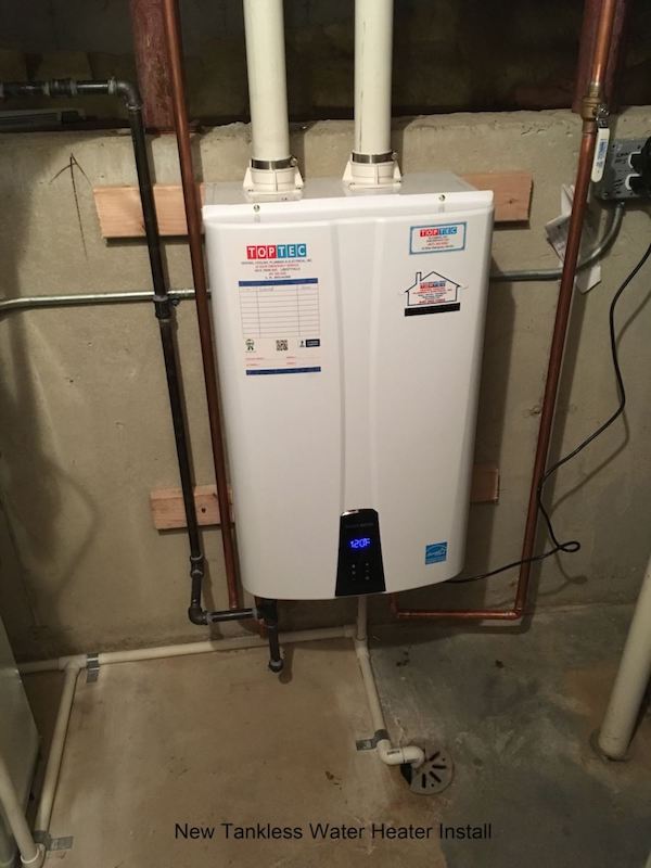 New tankless water heater install