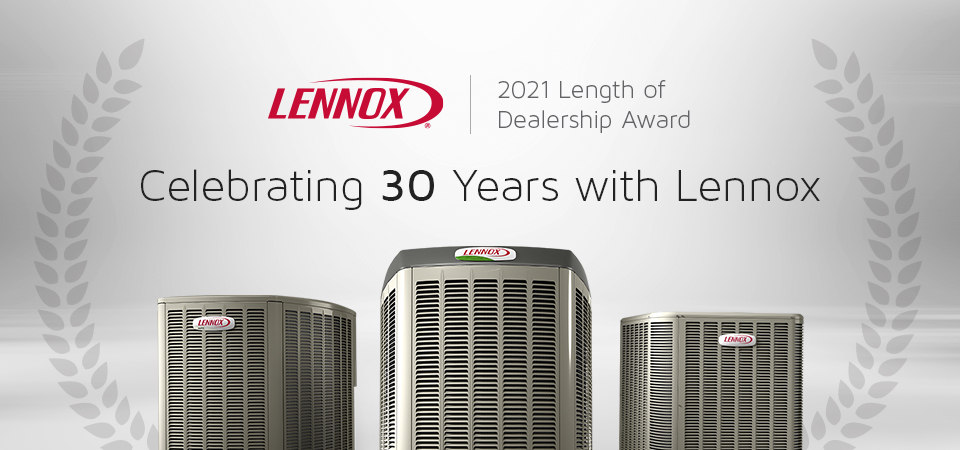 Lennox Length of Dealership Award - Celebrating 30 Years with Lennox