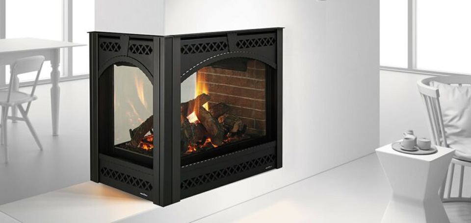 Heat & Glo Pier See-Through Gas Fireplace