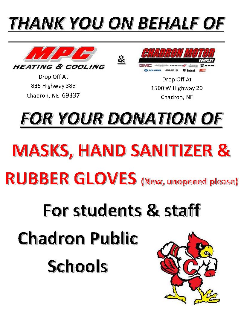 MPC and CMC Thank you for donations to Chadron Public Schools